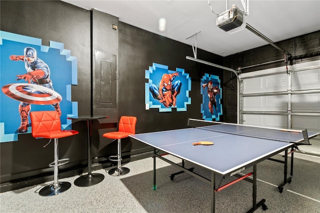 playroom featuring electric panel