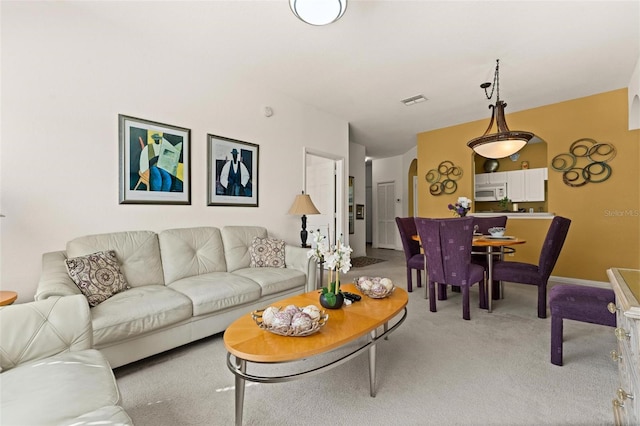 view of carpeted living room