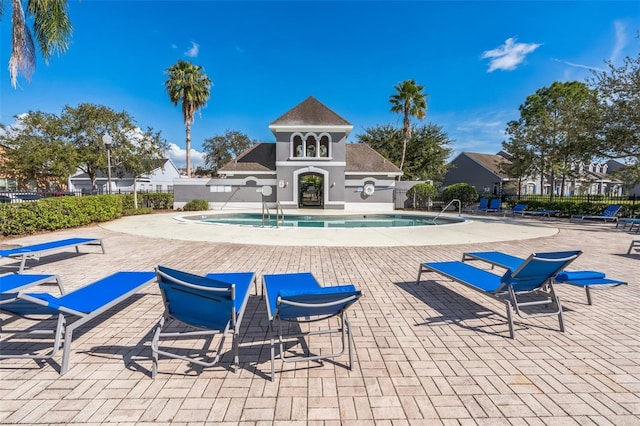 view of pool with a patio area