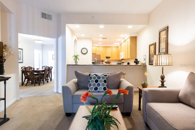 view of carpeted living room