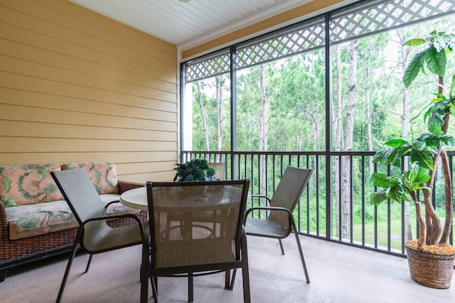 view of sunroom / solarium