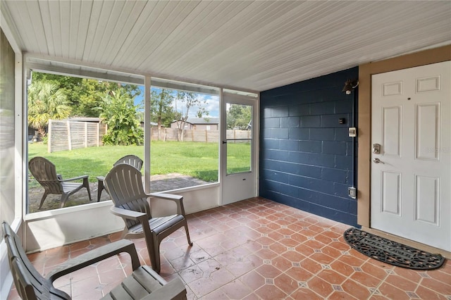 view of sunroom