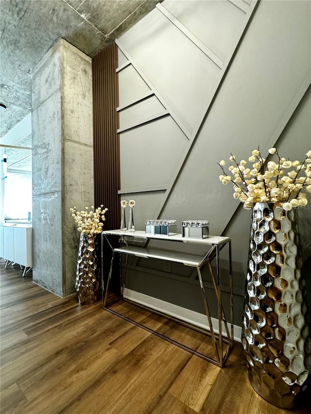 bathroom featuring hardwood / wood-style floors