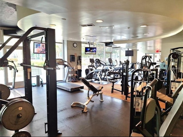 view of exercise room