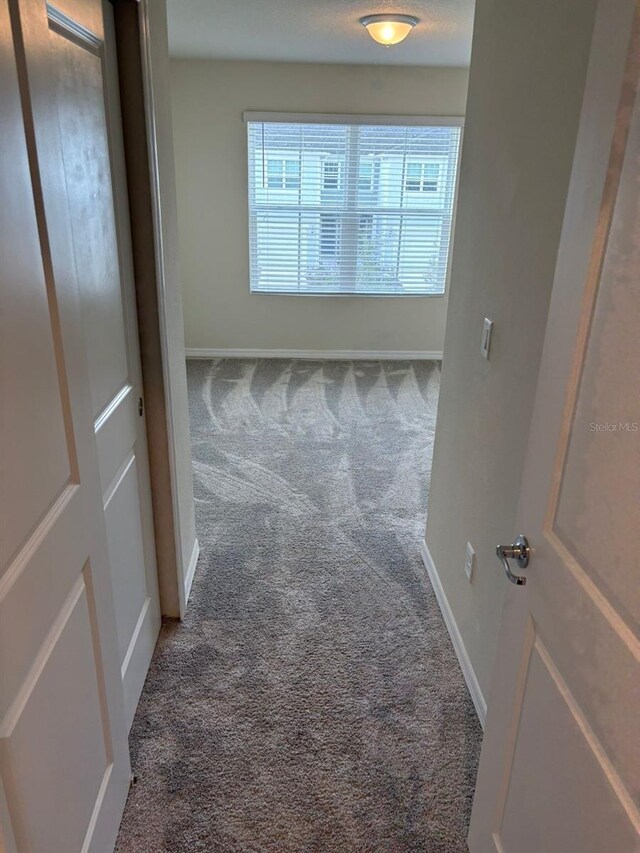 corridor with carpet floors