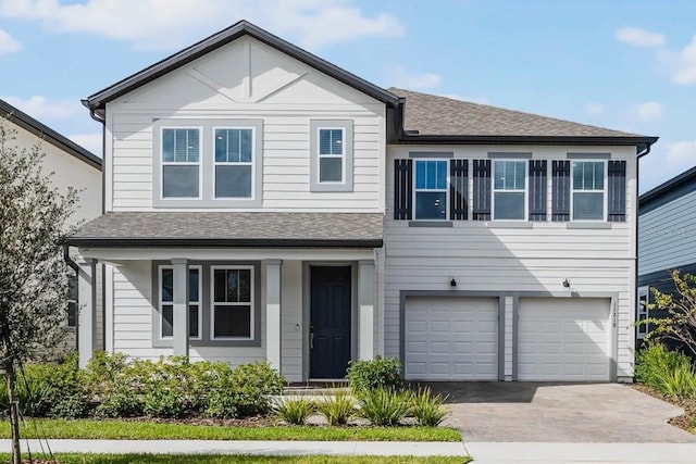 view of front of house featuring a garage