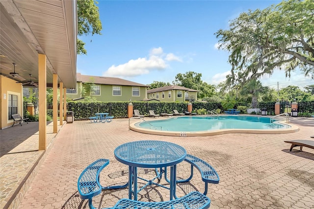 view of pool with a patio