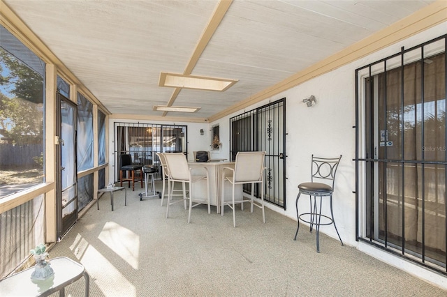 view of sunroom / solarium