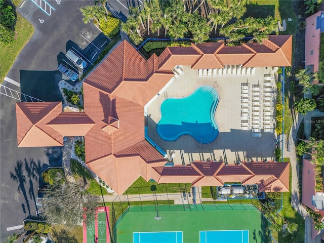 birds eye view of property