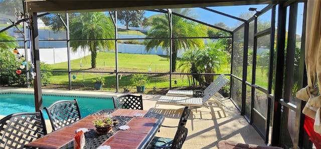 sunroom featuring a wealth of natural light