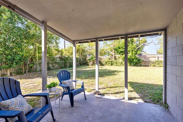 view of sunroom