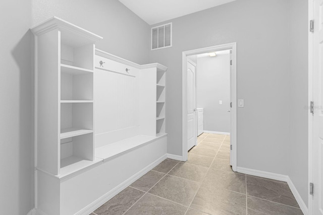 mudroom featuring light tile patterned floors