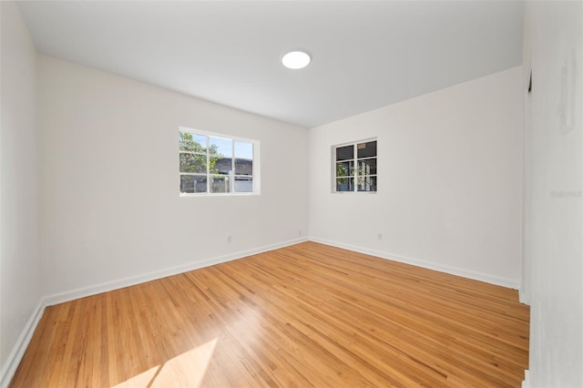 empty room featuring light wood-type flooring