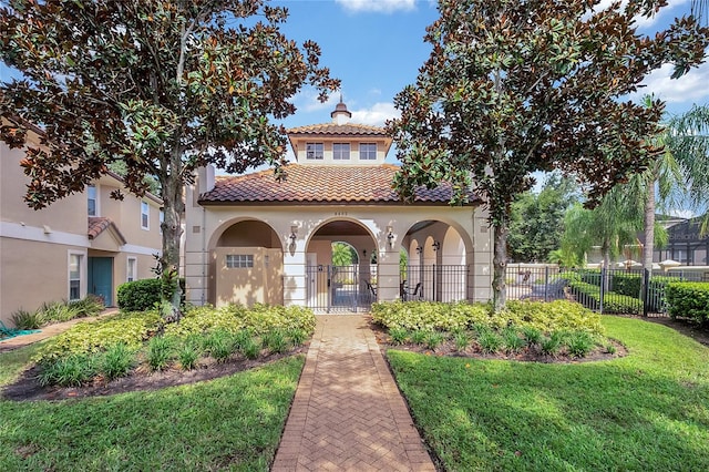 exterior space with a front yard