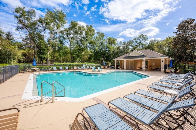 view of pool with a patio area