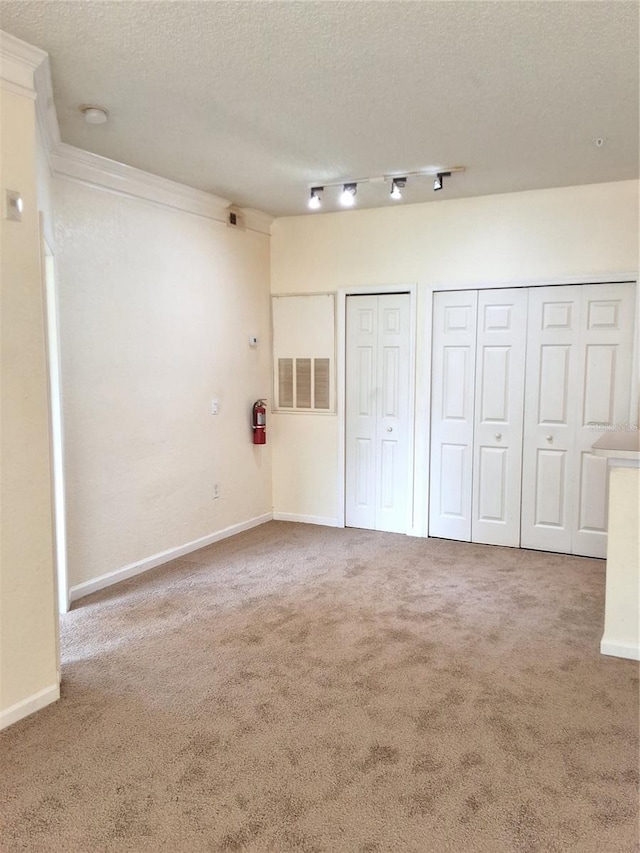 13103 Mulberry Park Dr Unit 817, Orlando, FL 32821 - unfurnished bedroom with two closets, a textured ceiling, and carpet flooring