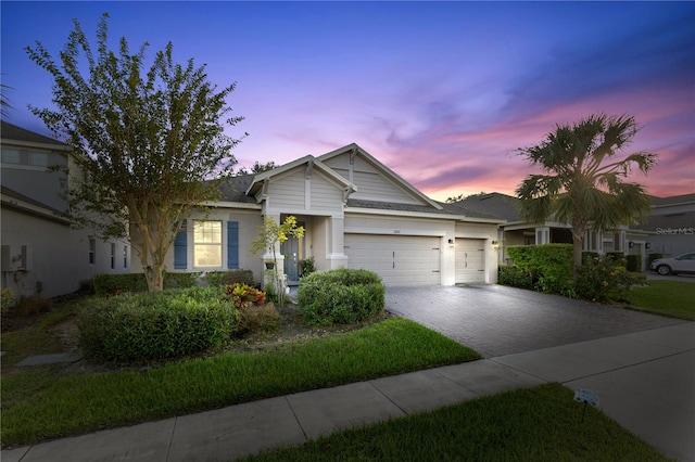 view of front of home featuring a garage