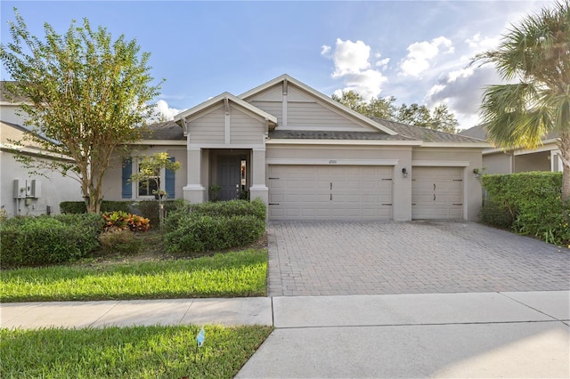 view of front facade with a garage