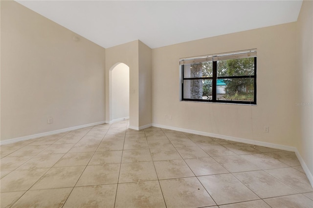 view of tiled spare room