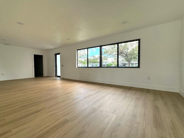 empty room featuring light hardwood / wood-style flooring