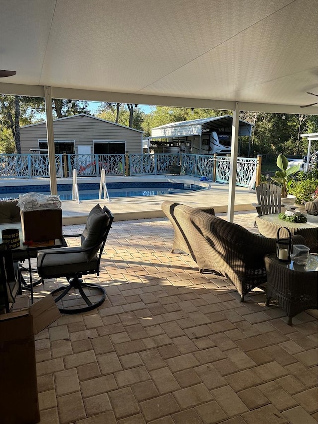 view of pool with a patio