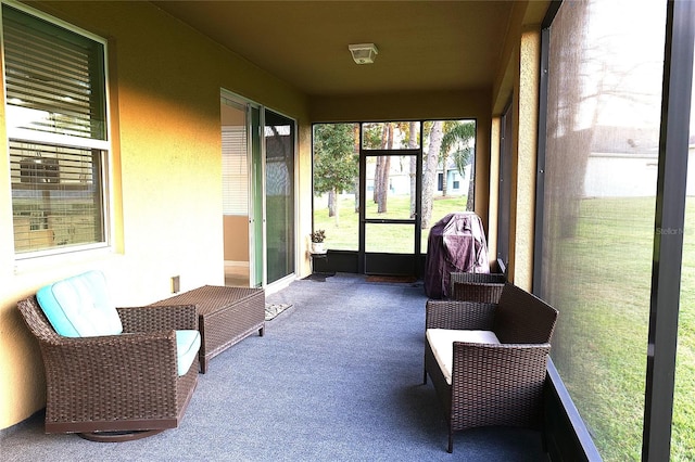 view of sunroom / solarium