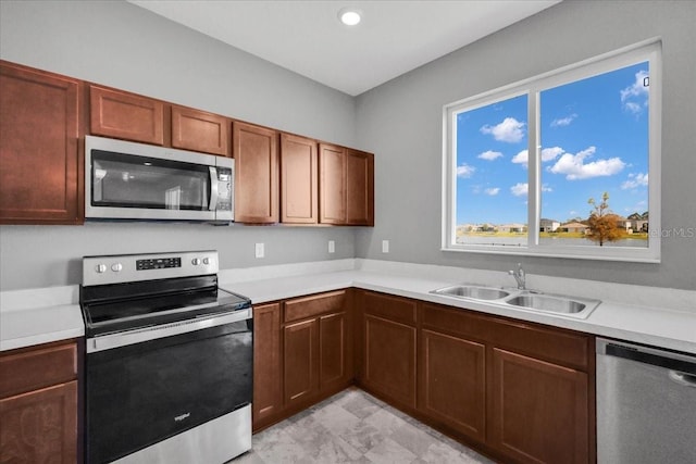 kitchen with sink and stainless steel appliances