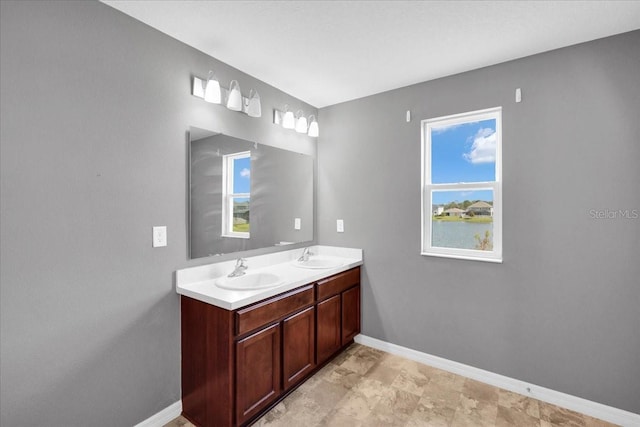 bathroom with vanity