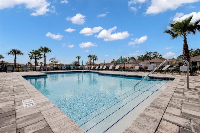 view of pool with a patio