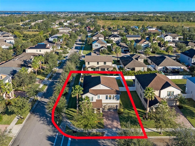 birds eye view of property