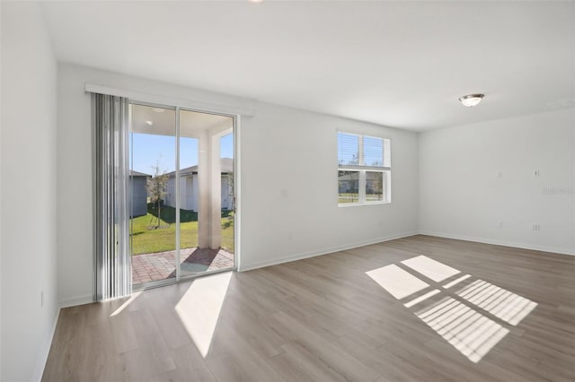 empty room with wood-type flooring