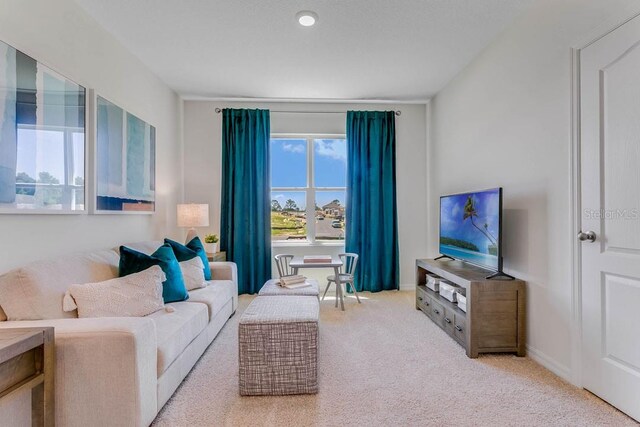 view of carpeted living room