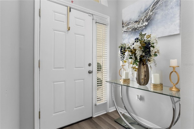 entrance foyer featuring hardwood / wood-style floors