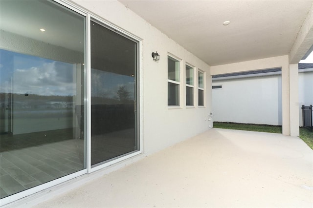 balcony featuring a patio area