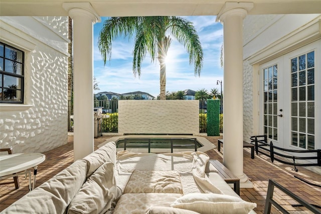 view of patio with french doors