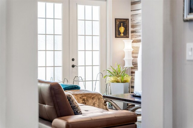 entryway with french doors