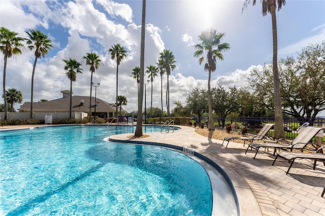 view of pool with a patio area