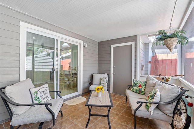 view of sunroom