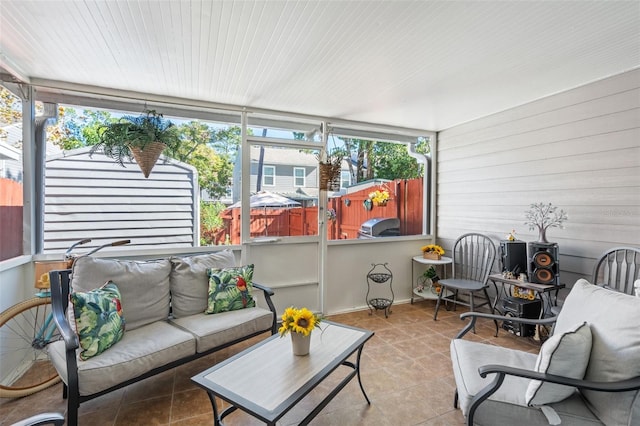 view of sunroom / solarium