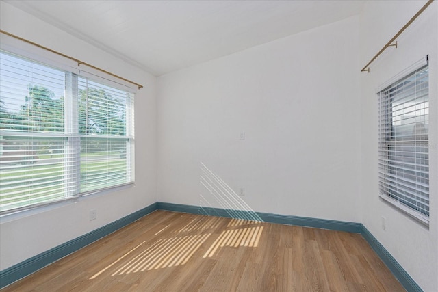 empty room with wood-type flooring