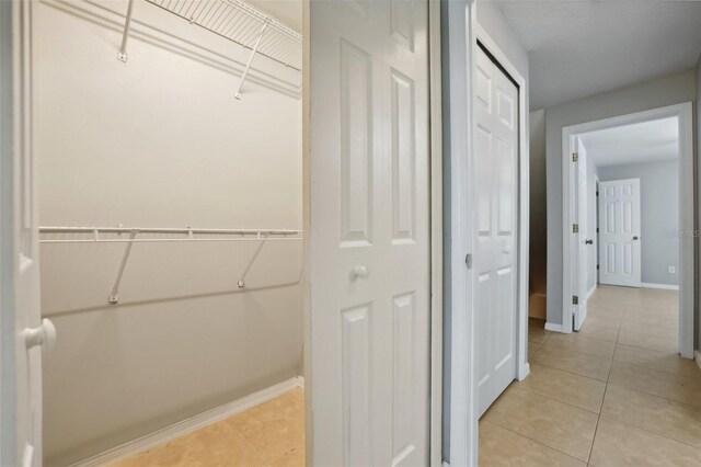 interior space with tile patterned flooring