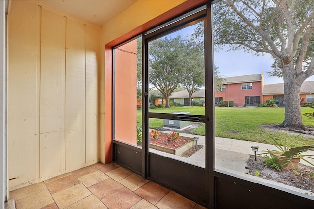 view of sunroom