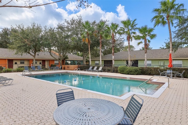 view of pool with a patio