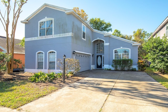 front facade featuring a garage