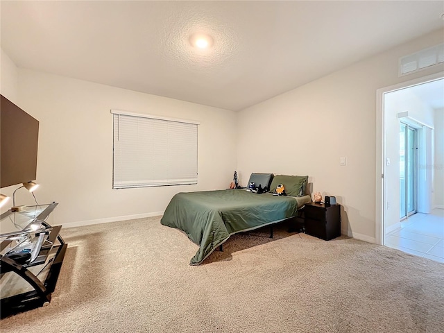 bedroom featuring carpet flooring