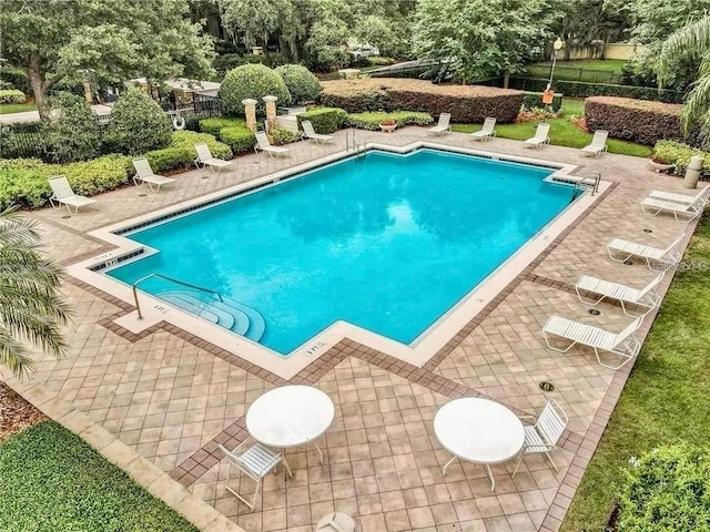 view of pool with a patio