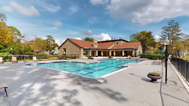 view of pool with a patio area