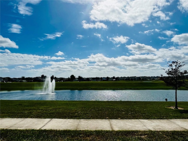 view of water feature