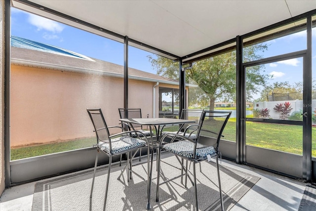 view of sunroom / solarium