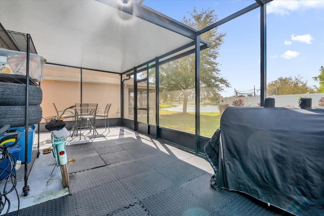 view of sunroom